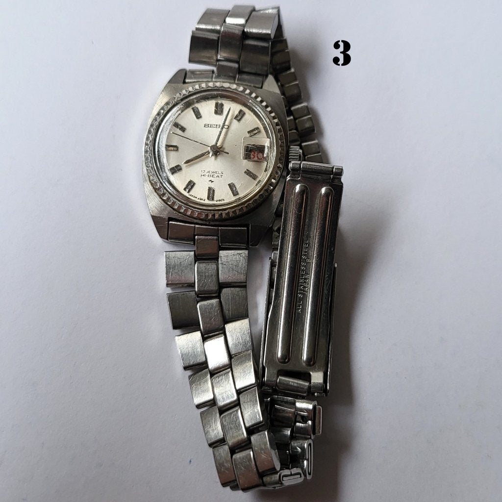 vintage SEIKO horloges uit vermoedelijk de jaren 1960-1970, Ophalen of Verzenden, Gebruikt, Staal, Seiko