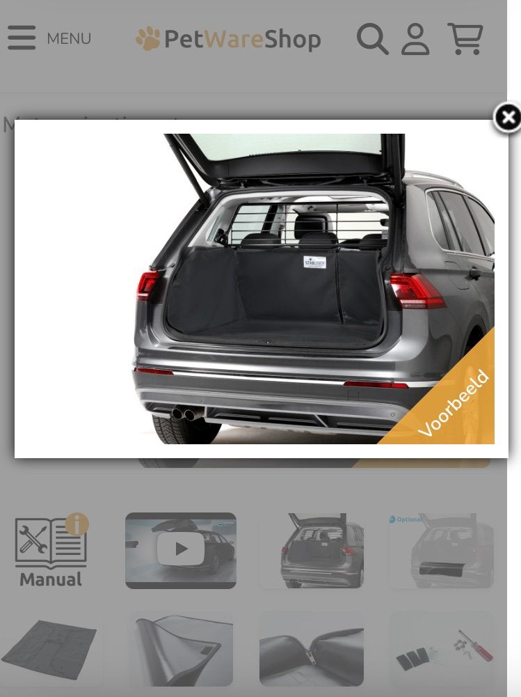 Kofferbakbeschermer BMW x3 2004-2010 hond zwart, Auto diversen, Automatten, Ophalen, Zo goed als nieuw