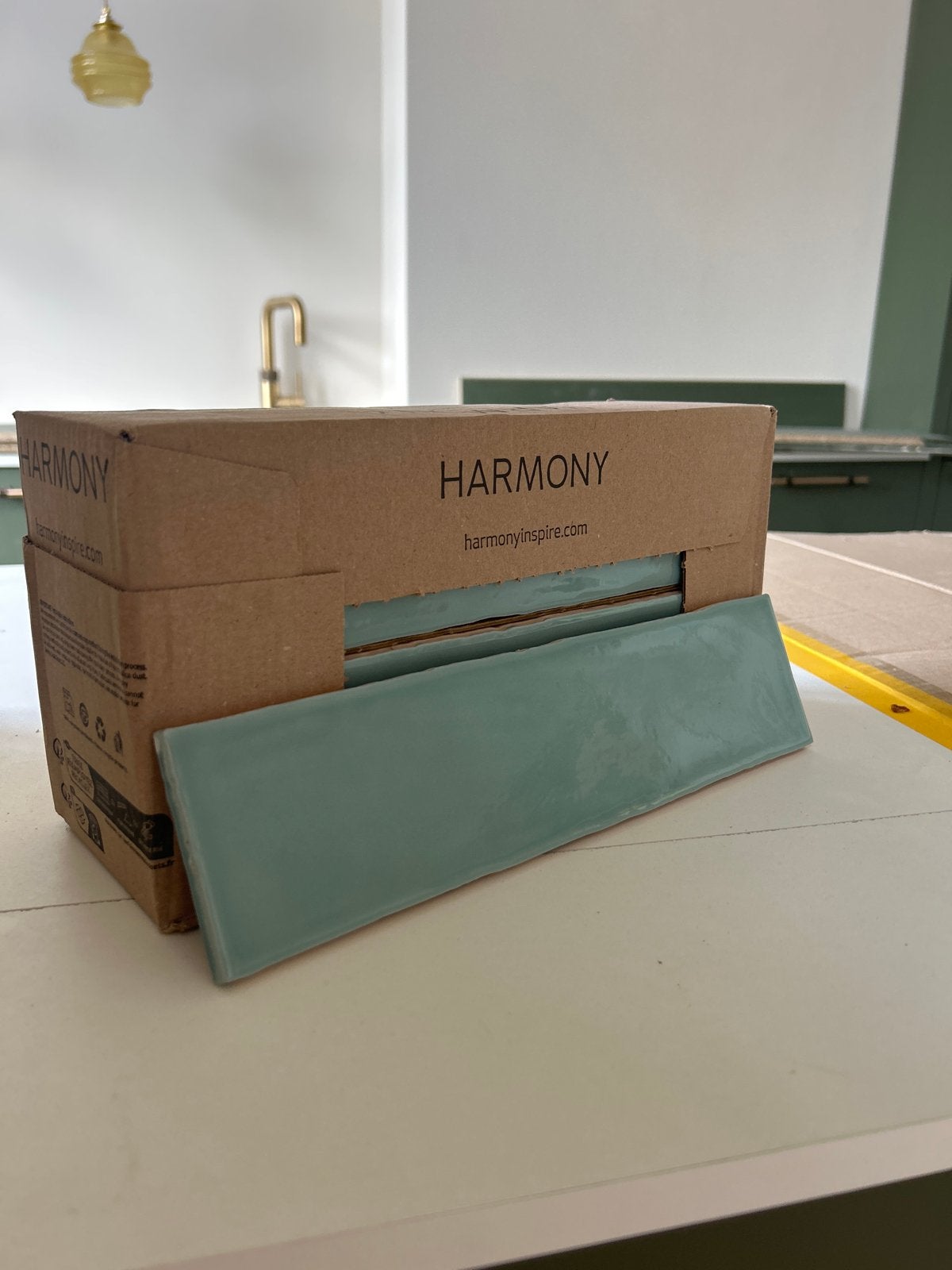Harmony wandtegels 7,5x30 cm mintgroen, Nieuw, 20 tot 40 cm, Minder dan 5 m², Wandtegels