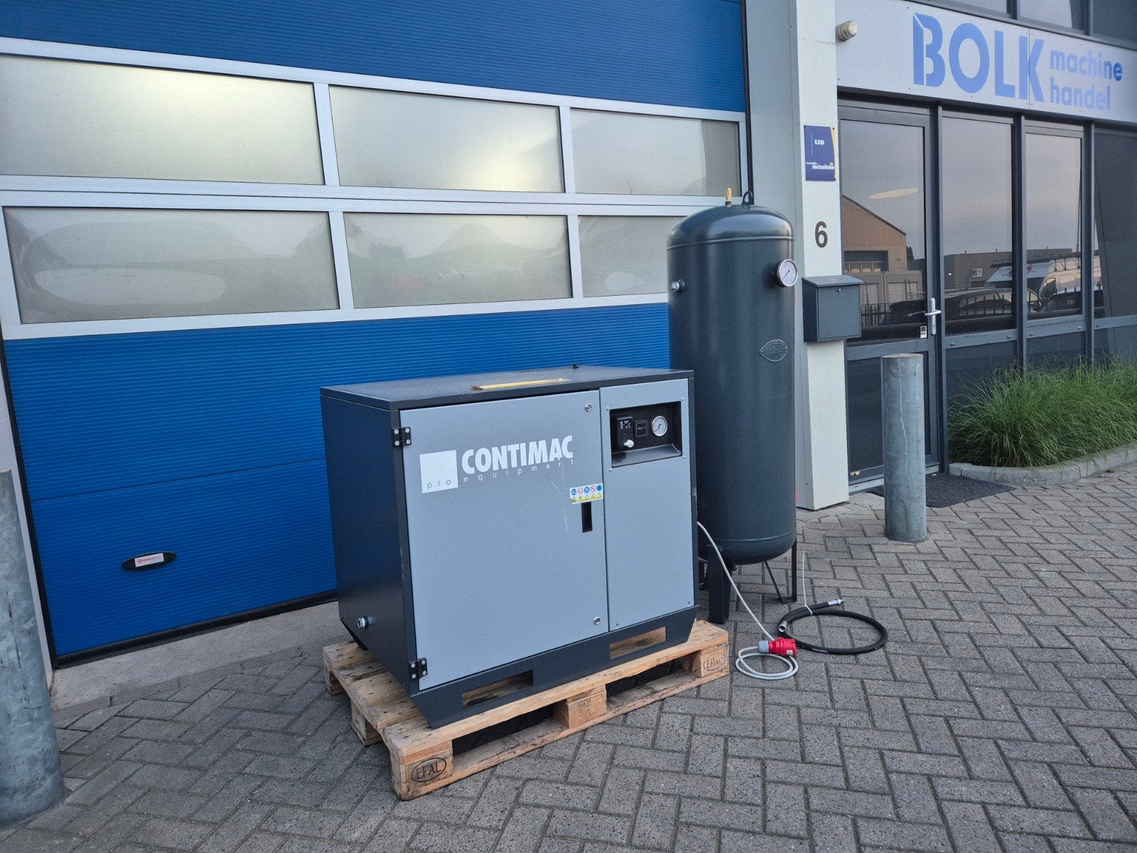 Contimac Silent 705 Zuigercomressor 380V Compleet!, Doe-het-zelf en Verbouw, Gebruikt, Info@bolkmachinehandel.nl, Italië, Geluidgedempt