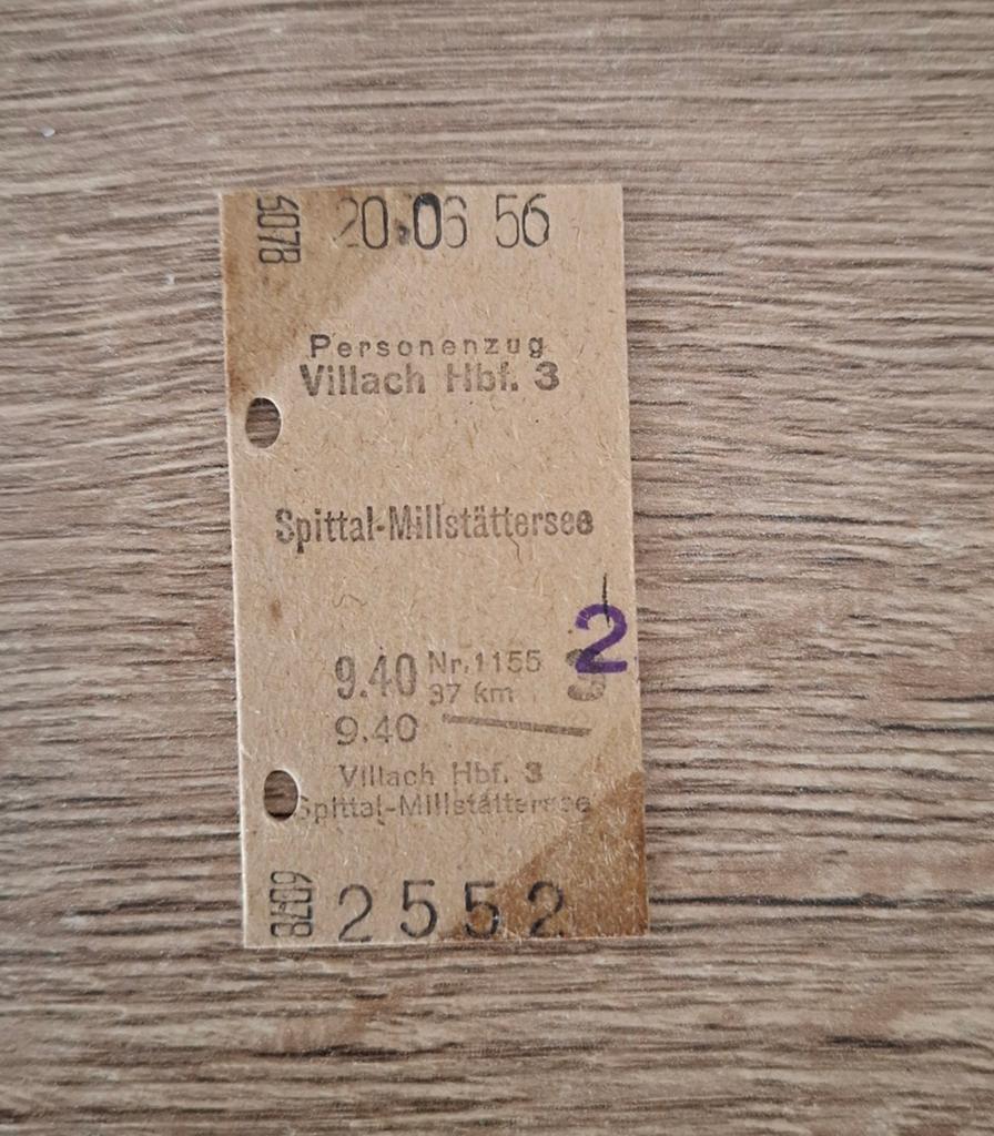 D-Zug-Begleiter juni 1956 + treinkaartje Oostenrijk 1956, Ophalen of Verzenden, 1940 tot 1960, Buitenland