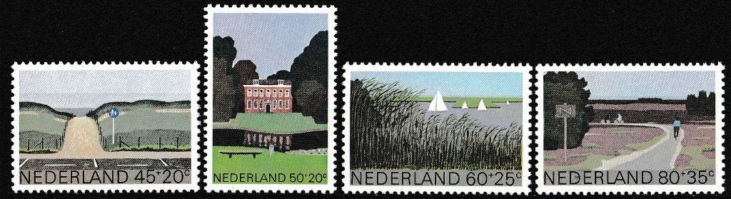 Zomerzegels, landschappen – MNH – NVPH 1194-1197, Verzenden, Na 1940, Postfris