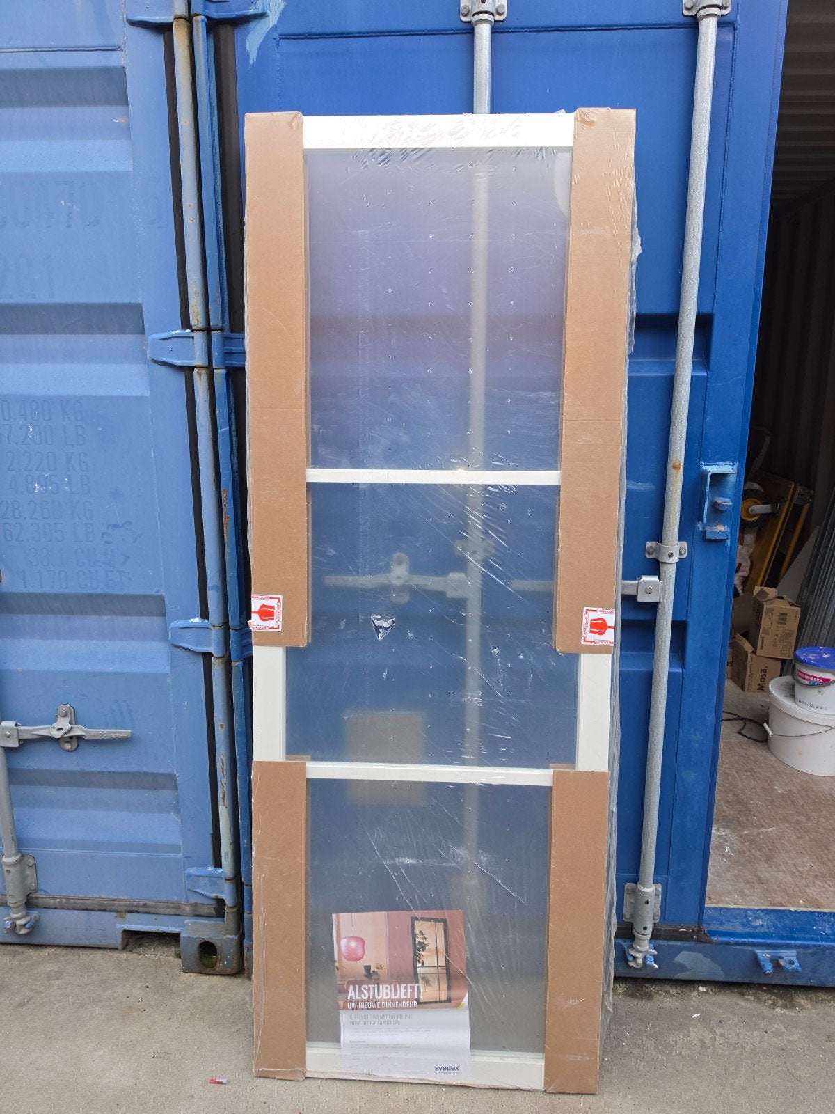 Binnendeur 211.5x78 stomp  - Alpine Wit Svedex met glas, Doe-het-zelf en Verbouw, Ophalen, Nieuw, Binnendeur, 200 tot 215 cm