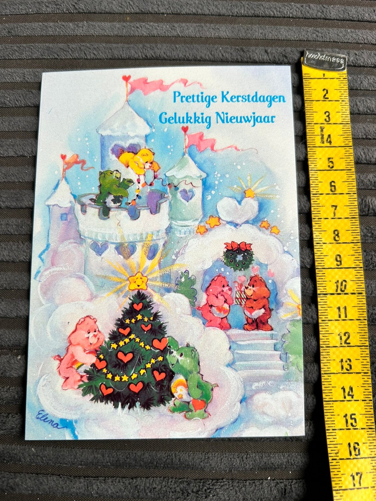 595. Oude vintage kinderkaart CareBears troetelbeer, Ophalen of Verzenden, Ongelopen