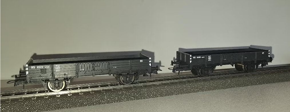 2x Roco H0 56280 - Lage boordwagen van de NS in ovp, Wisselstroom, Ophalen of Verzenden, NS, Roco