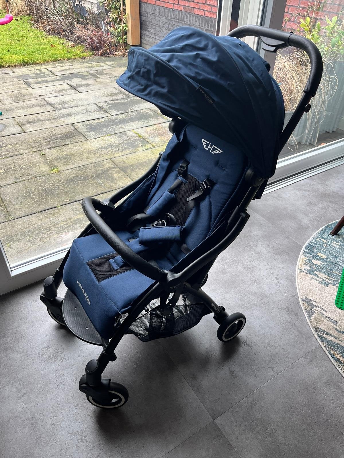 Hamilton X1 Buggy - Blauw, Kinderen en Baby's, Ophalen of Verzenden, Zo goed als nieuw, Overige merken, Verstelbare rugleuning