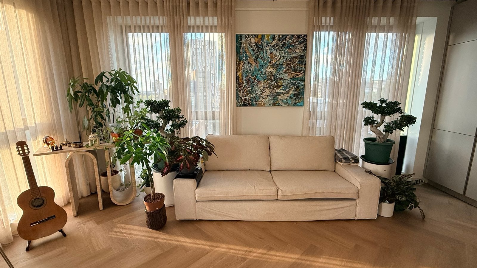 Ikea Kivik 3-zitsbank - Beige, Ophalen, Driepersoons, 75 tot 100 cm, Zo goed als nieuw