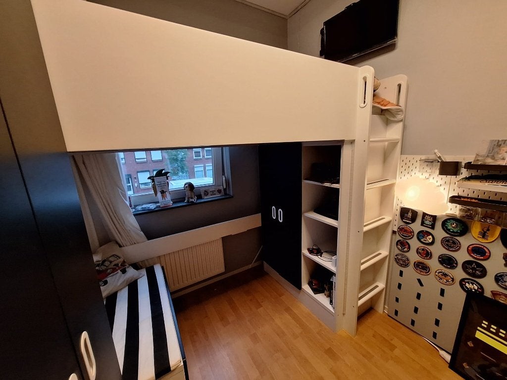 Hoogslaper incl. led verlichting, Ophalen, Zo goed als nieuw, Eenpersoons, Hoogslaper