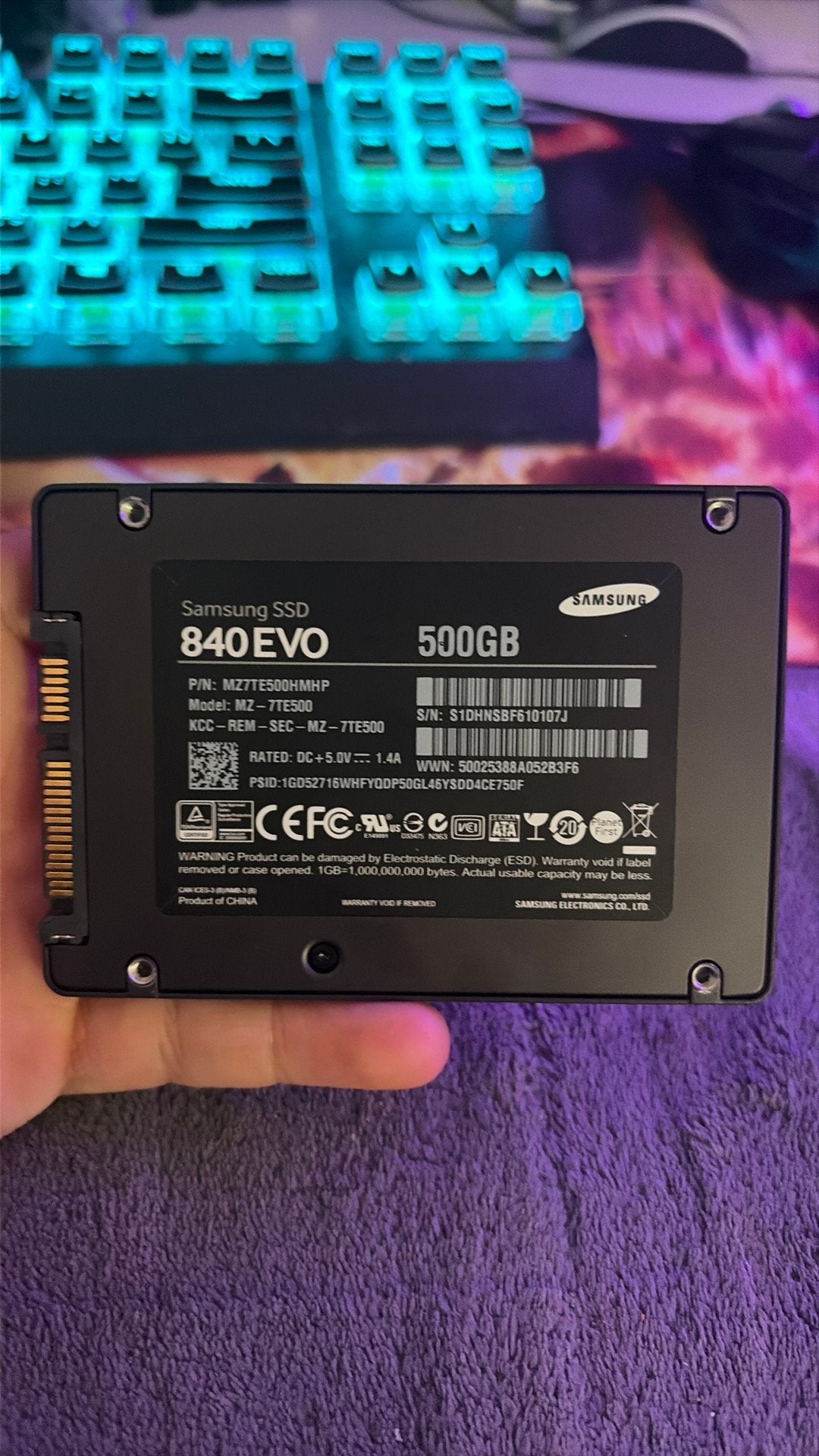 Samsung 840 EVO 500GB 2.5" SATA III SSD – Snelle Opslag, Intern, 500gb, Ophalen of Verzenden, Zo goed als nieuw