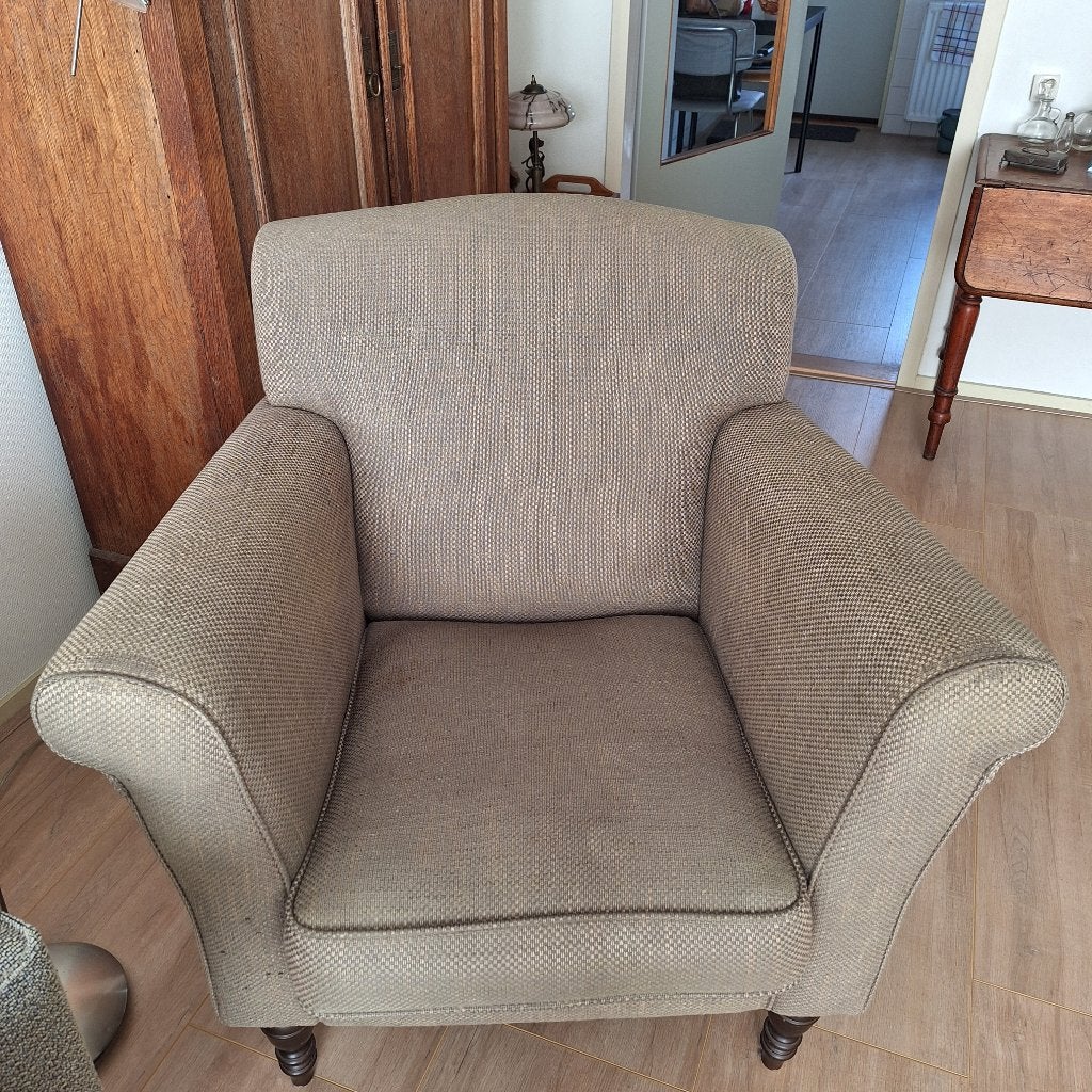 Fauteuil engelse stijl, Ophalen, Gebruikt, 75 tot 100 cm, 75 tot 100 cm