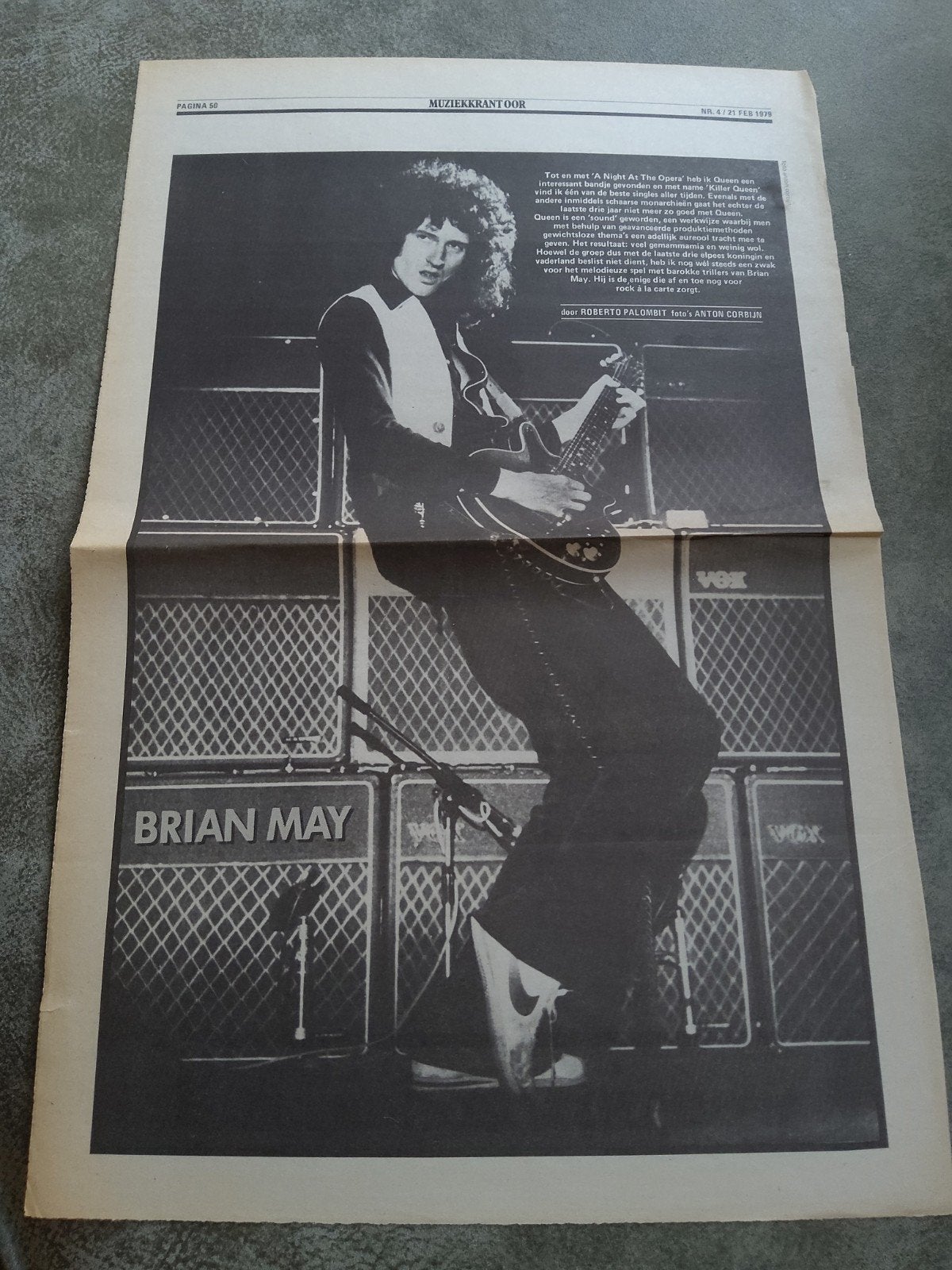 Queen:  Brian May  groot formaat, Ophalen of Verzenden