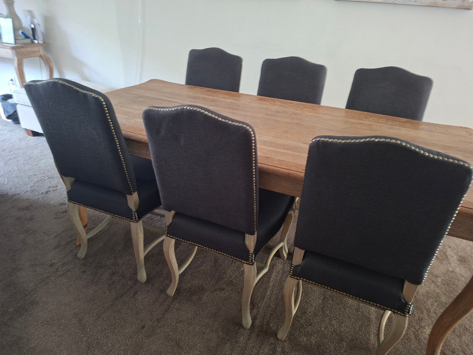 te koop eethoek,tafel  met 6 stoelen,, Huis en Inrichting, Ophalen, Minder dan 50 cm, Zo goed als nieuw, 150 tot 200 cm