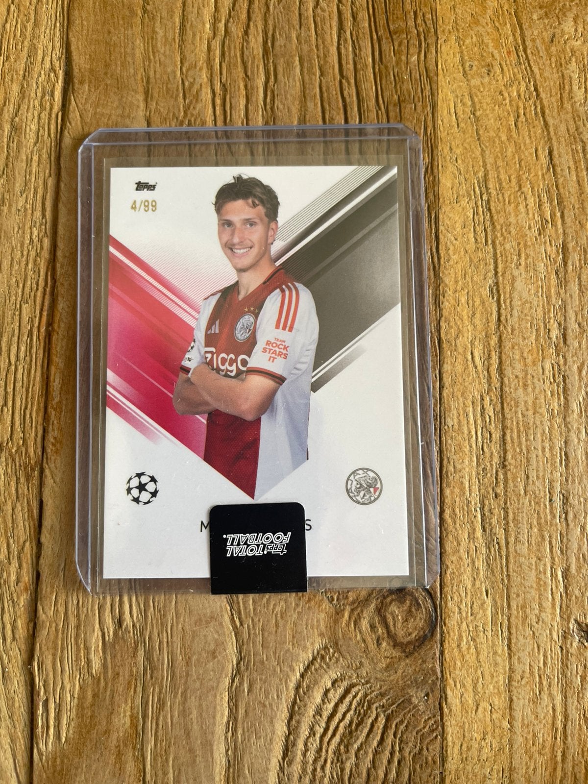 Mika Godts Rookie /99 Ajax Topps Total Football, Ophalen of Verzenden, Zo goed als nieuw, Plaatje