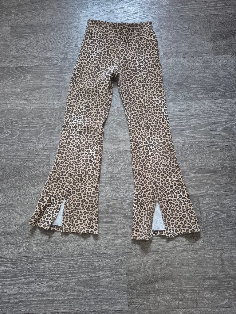 Panterprint Flairbroek met split onderaan de broekspijpen, Broek, Meisje, C & A, Ophalen of Verzenden