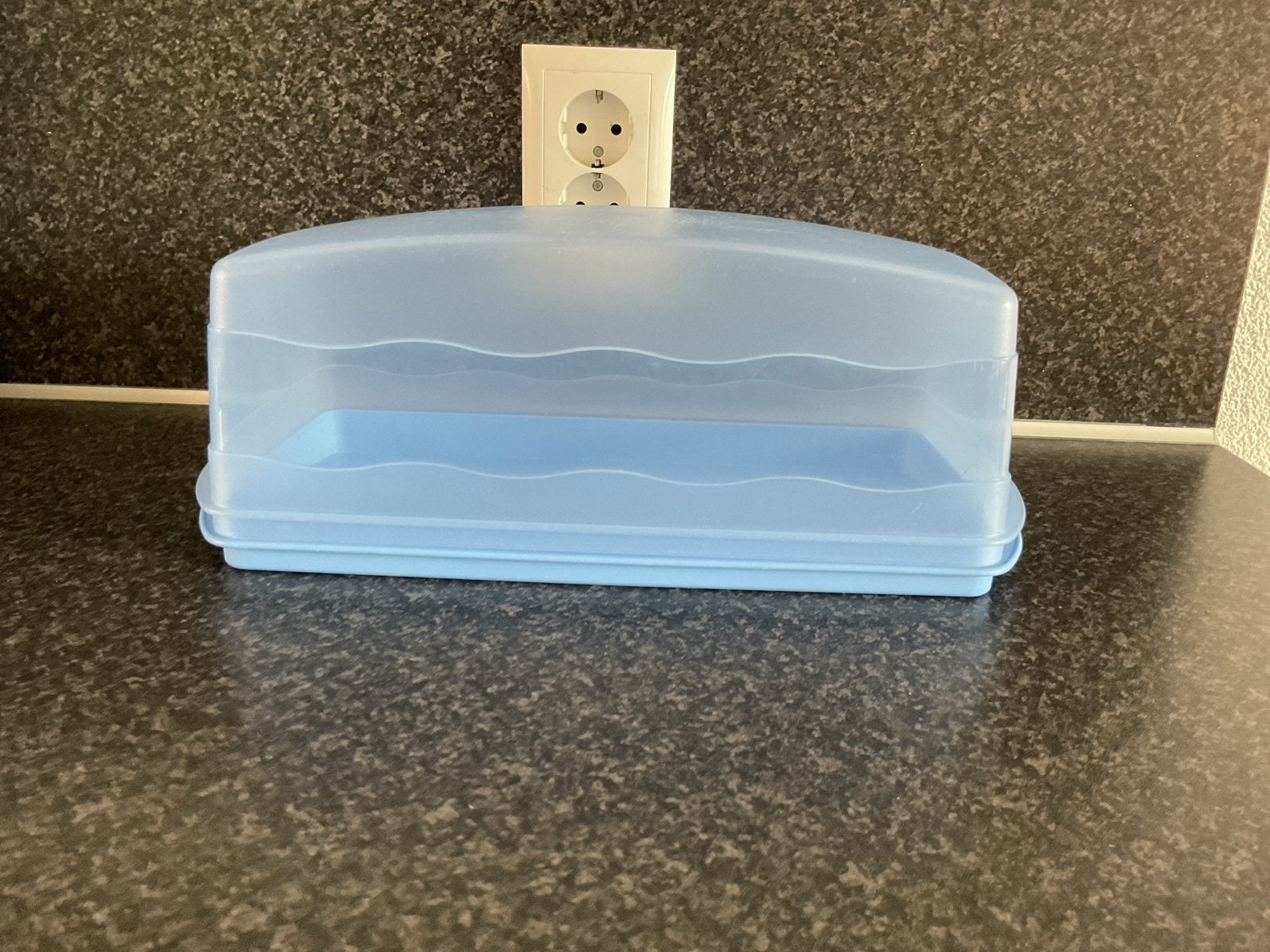 Tupperware Cakedoos- Lichtblauw, Huis en Inrichting, Gebruikt, Bewaardoos, Blauw, Ophalen of Verzenden