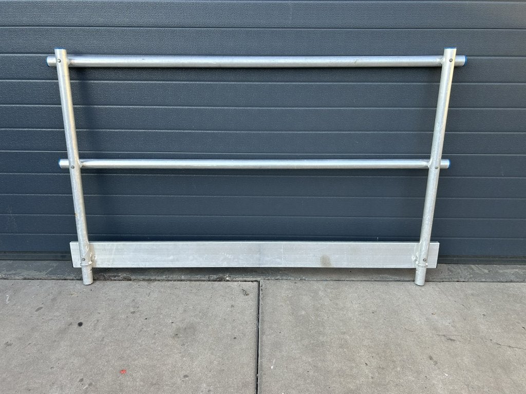 ASC aluminium werkbrug leuning/steiger of trapgat leuning 2M, Ophalen, Gebruikt, Overige typen, 5 meter of hoger