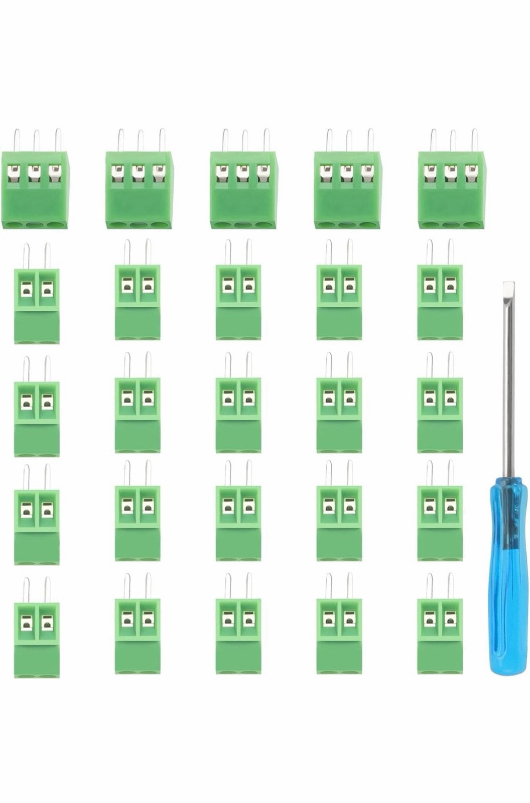 25 stuks 2.54mm PCB Schroef Terminal Blok Connectoren, Ophalen of Verzenden, Nieuw