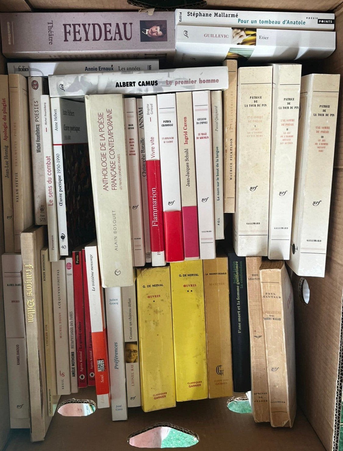 doos Franse boeken literatuur livres Français, Ophalen of Verzenden