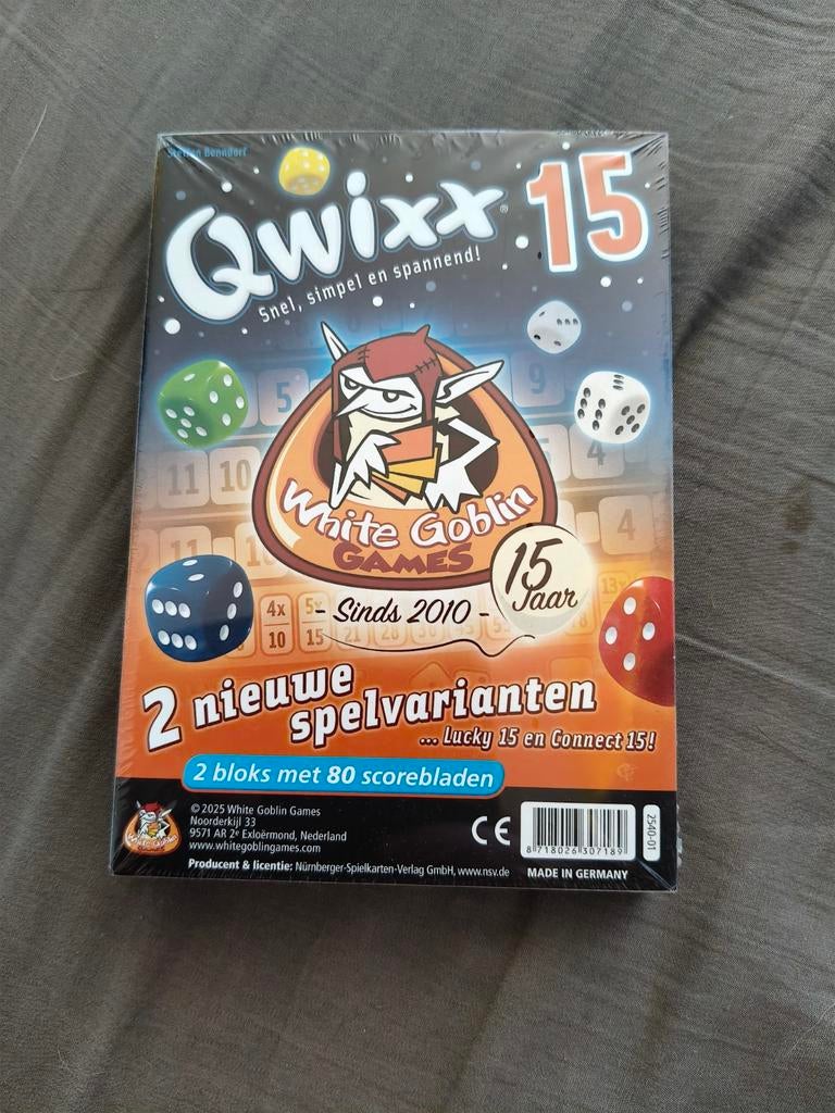 Qwixx 15 jaar score bladen, Ophalen of Verzenden, Nieuw