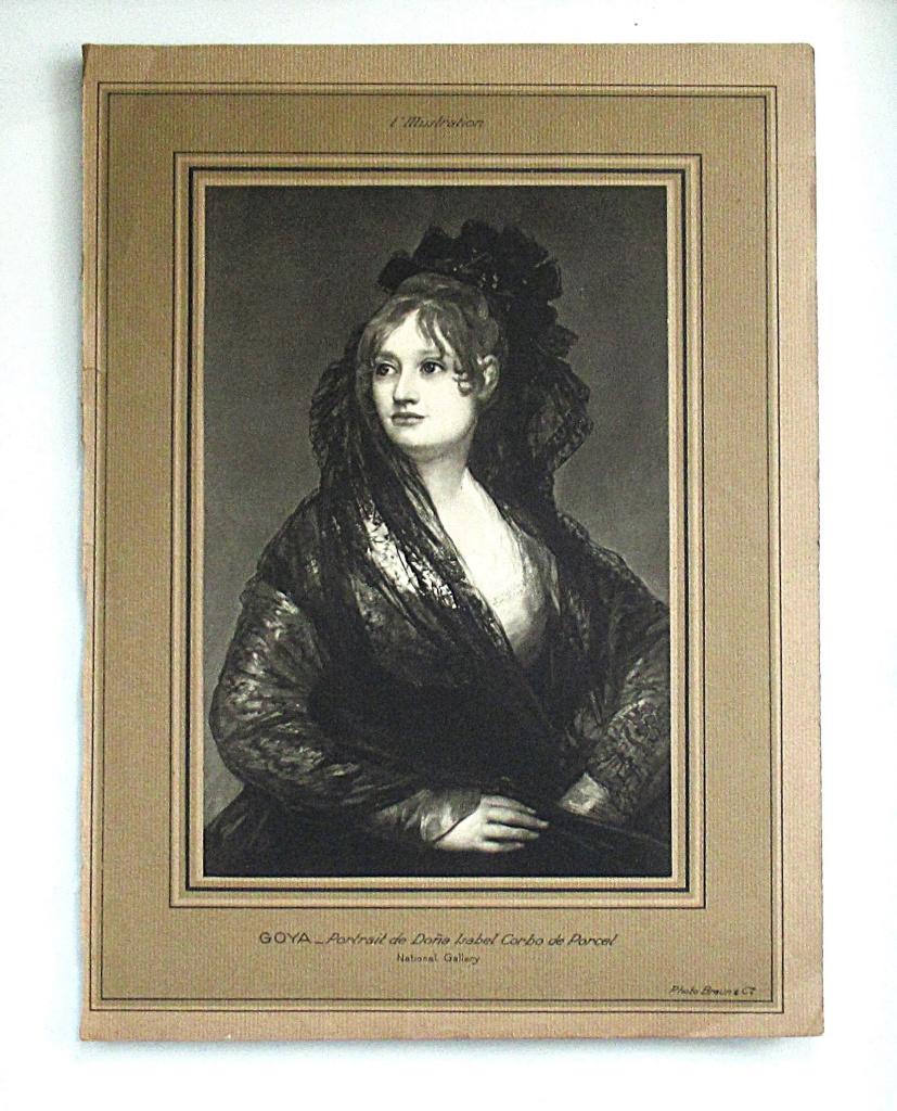 Origineel Litho Dona Isabel Corbo De Porcel GOYA London 1928, Ophalen of Verzenden
