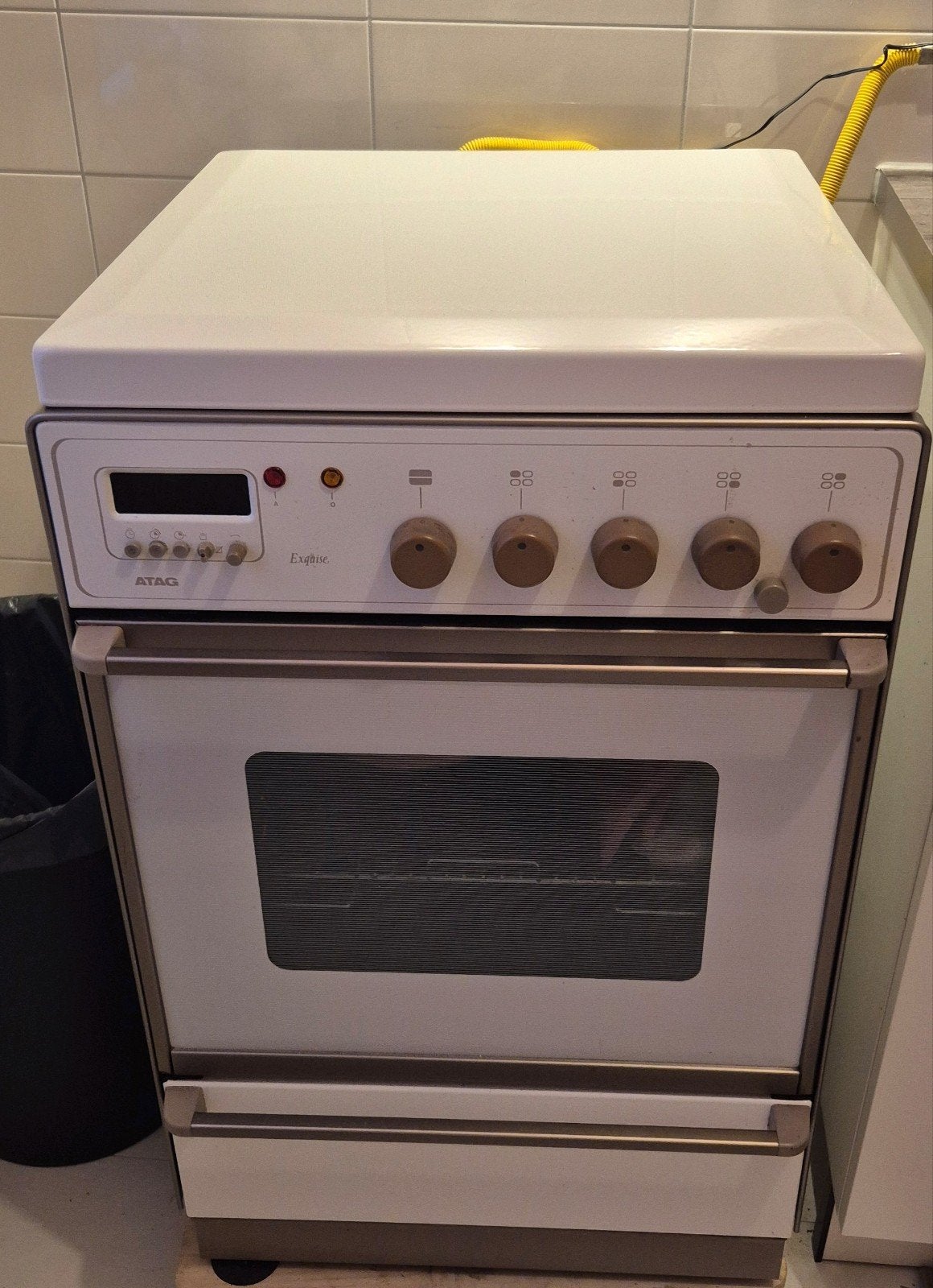 Vintage Atag Exquise gasfornuis 4 pit met elektrische oven, Witgoed en Apparatuur, Fornuizen, Ophalen, Gebruikt, 4 kookzones, Gas