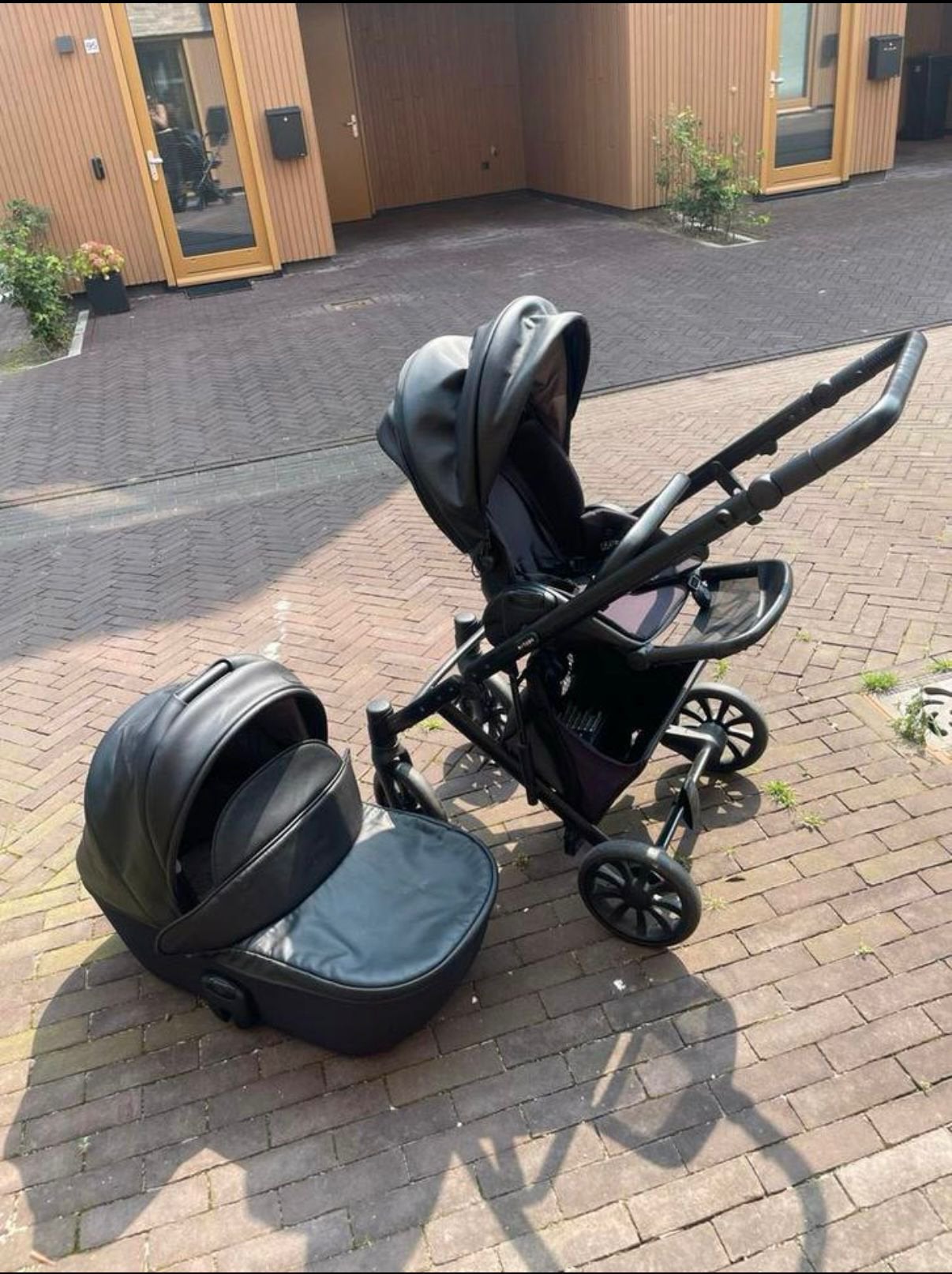 Anex e/type luxe kinderwagen 2-in-1 zwart, Ophalen, Zo goed als nieuw, Overige merken