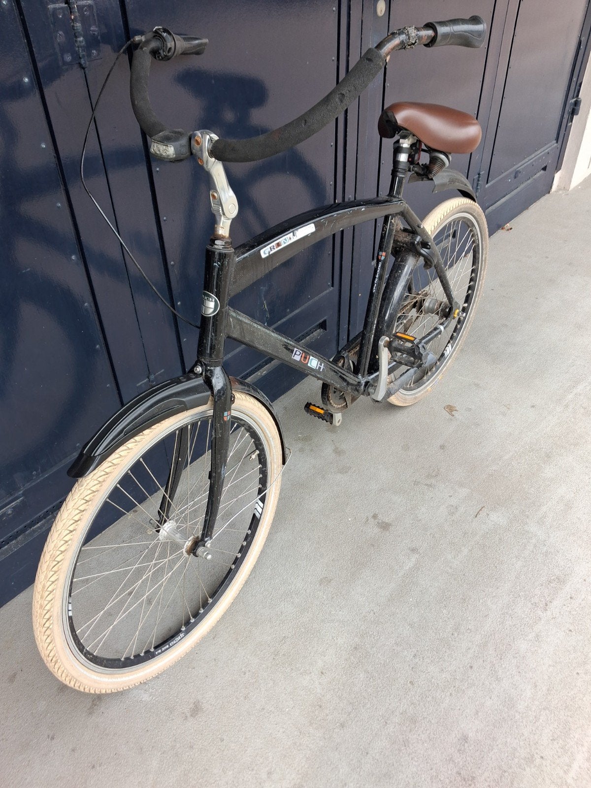 Puch fiets, zwart, met terugtraprem, Fietsen en Brommers, Fietsen | Heren | Herenfietsen, Terugtraprem, Gebruikt, Versnellingen