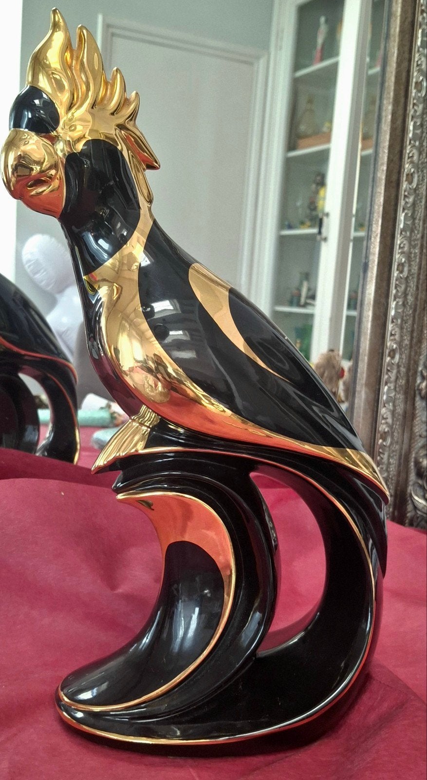 Vintage Italiaanse Design Kaketoe 24k Goudemaille + Keramiek, Ophalen of Verzenden