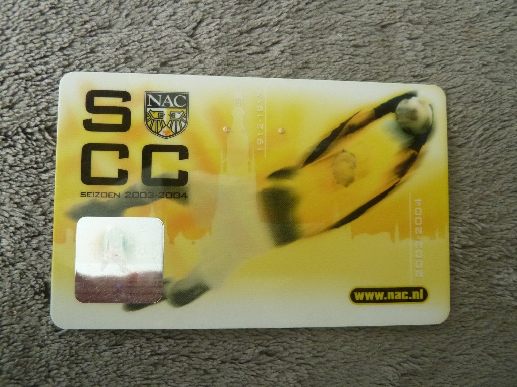 Seizoenclubcard. NAC. 2003/2004. Groene achterkant, Ophalen of Verzenden, Gebruikt, NAC Breda, Overige typen