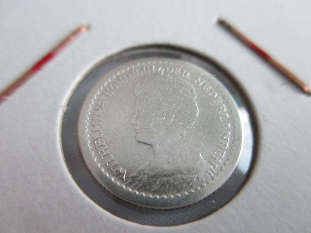 Dubbeltje 1915, Postzegels en Munten, Munten | Nederland, Zilver, Ophalen of Verzenden, 10 cent, Koningin Wilhelmina