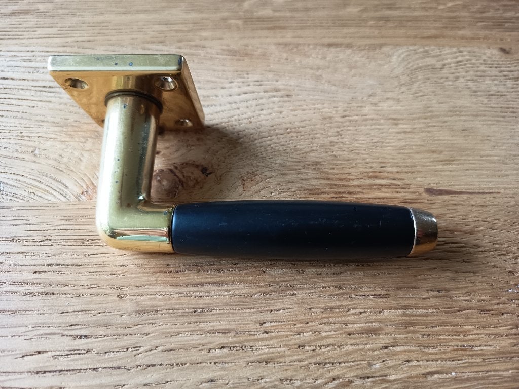 mooie messing deurkruk jaren 30 model, Ophalen of Verzenden, Nieuw, Koper of Messing, Klink of Kruk