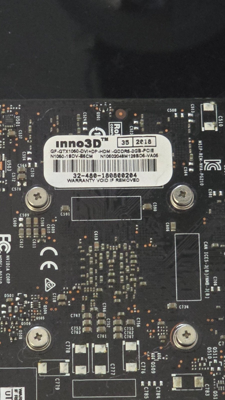 Inno3D GeForce GTX 1060 3GB Compact Videokaart, Computers en Software, PCI-Express 3, Gebruikt, HDMI, Ophalen of Verzenden