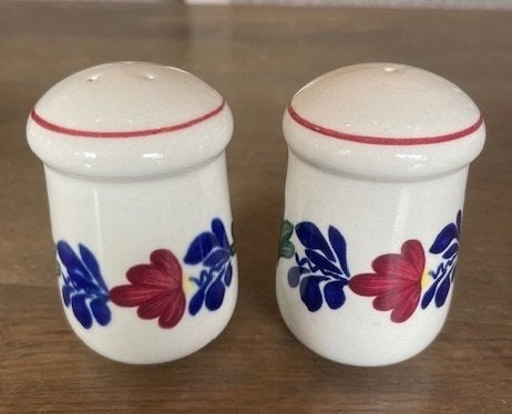Boerenbont Peper en Zoutstel, Ophalen of Verzenden, Zo goed als nieuw, Aardewerk, Landelijk/Boerenbont