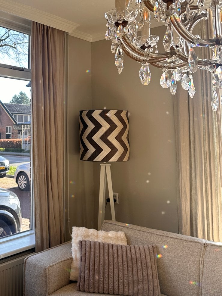 STOUT Designer Vloerlamp met Zigzag Patroon, Ophalen, E27 (groot), Zo goed als nieuw, 100 tot 150 cm