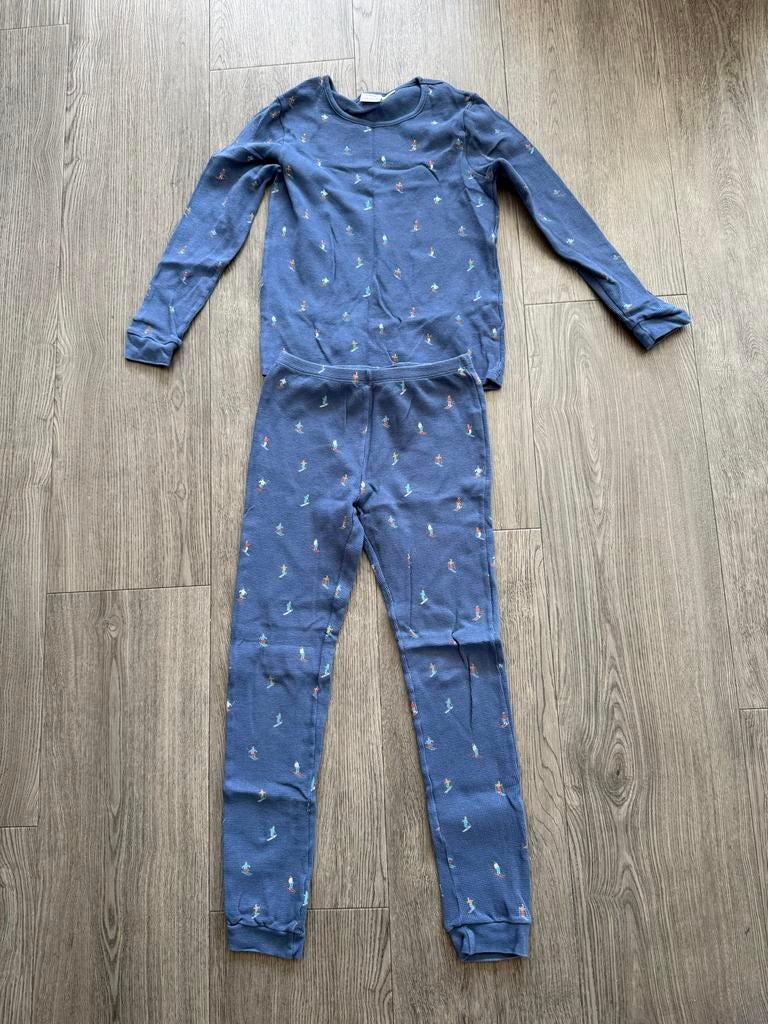 Blauwe pyjama van de Zara met ski’s, maat 164, nog netjes, Ophalen of Verzenden, Gebruikt, Jongen, Nacht- of Onderkleding