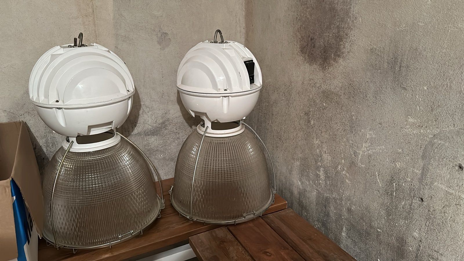 Industriële hanglamp Holophane Prismalume P8, Ophalen, Gebruikt, Overige fittingen, Glas