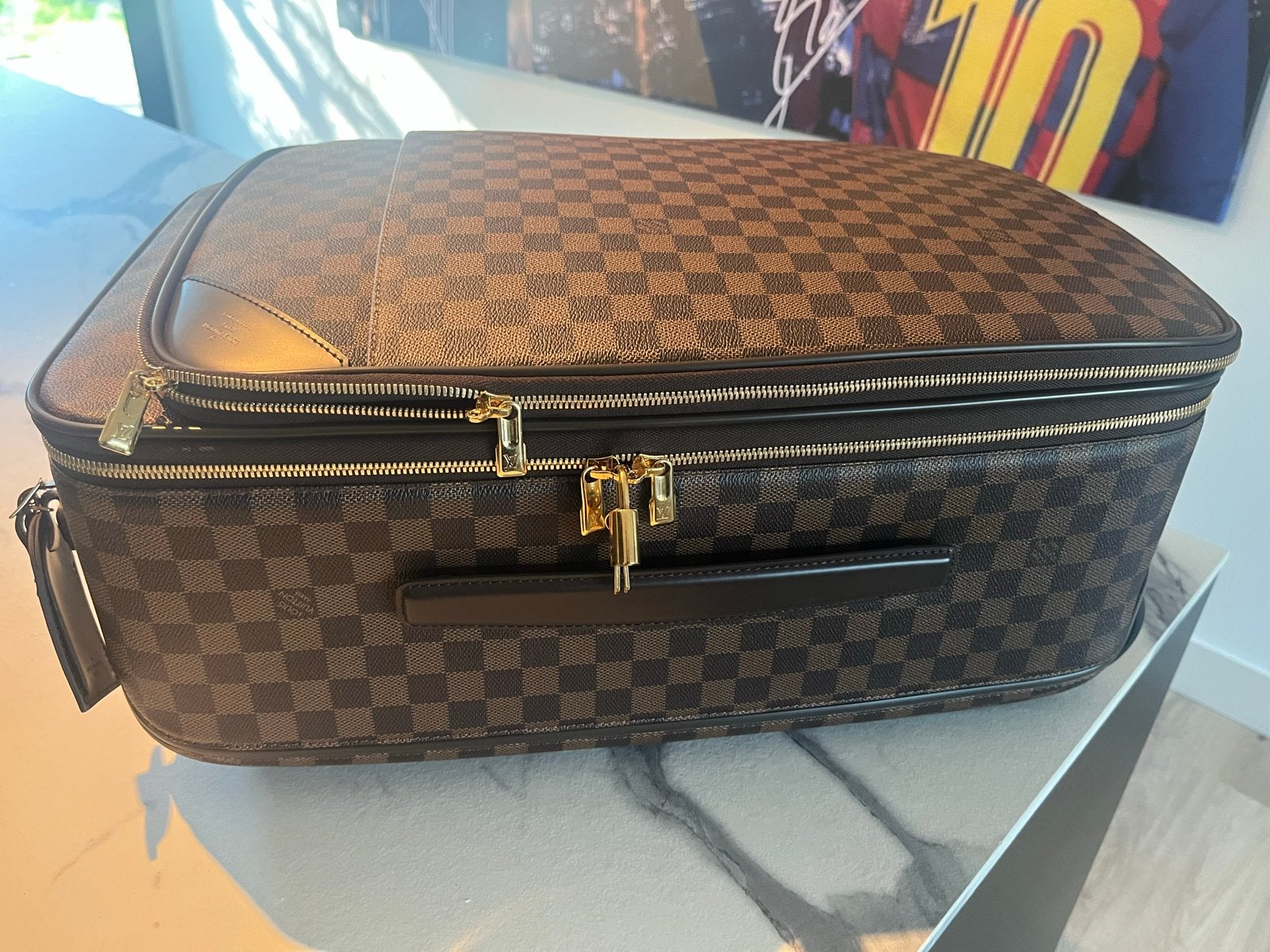 Louis Vuitton Damier Ebene Pegase 55 Reiskoffer, 40 tot 60 cm, 1012 JS Amsterdam, 20 tot 30 cm, Bruin