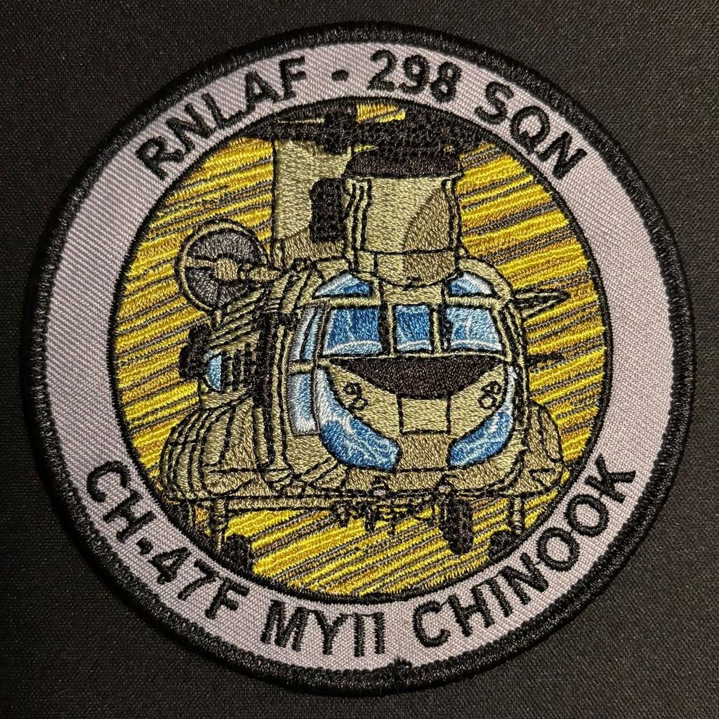 RNLAF 298sqn Chinook Patch, Ophalen of Verzenden, Luchtmacht, Nederland, Embleem of Badge