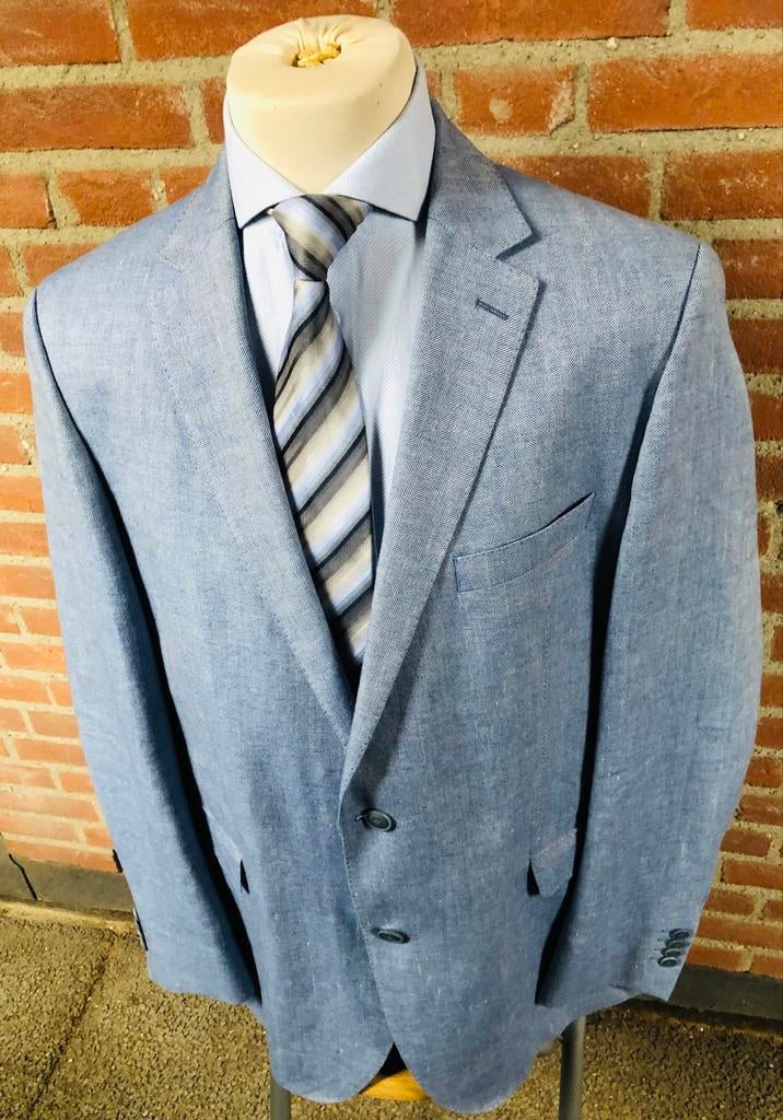 ZGAN Eduard Dresser Sean blazer/ jasje Wol/ Linnen Mt 56, Kleding | Heren, Kostuums en Colberts, Ophalen, Zo goed als nieuw, Maat 56/58 (XL)