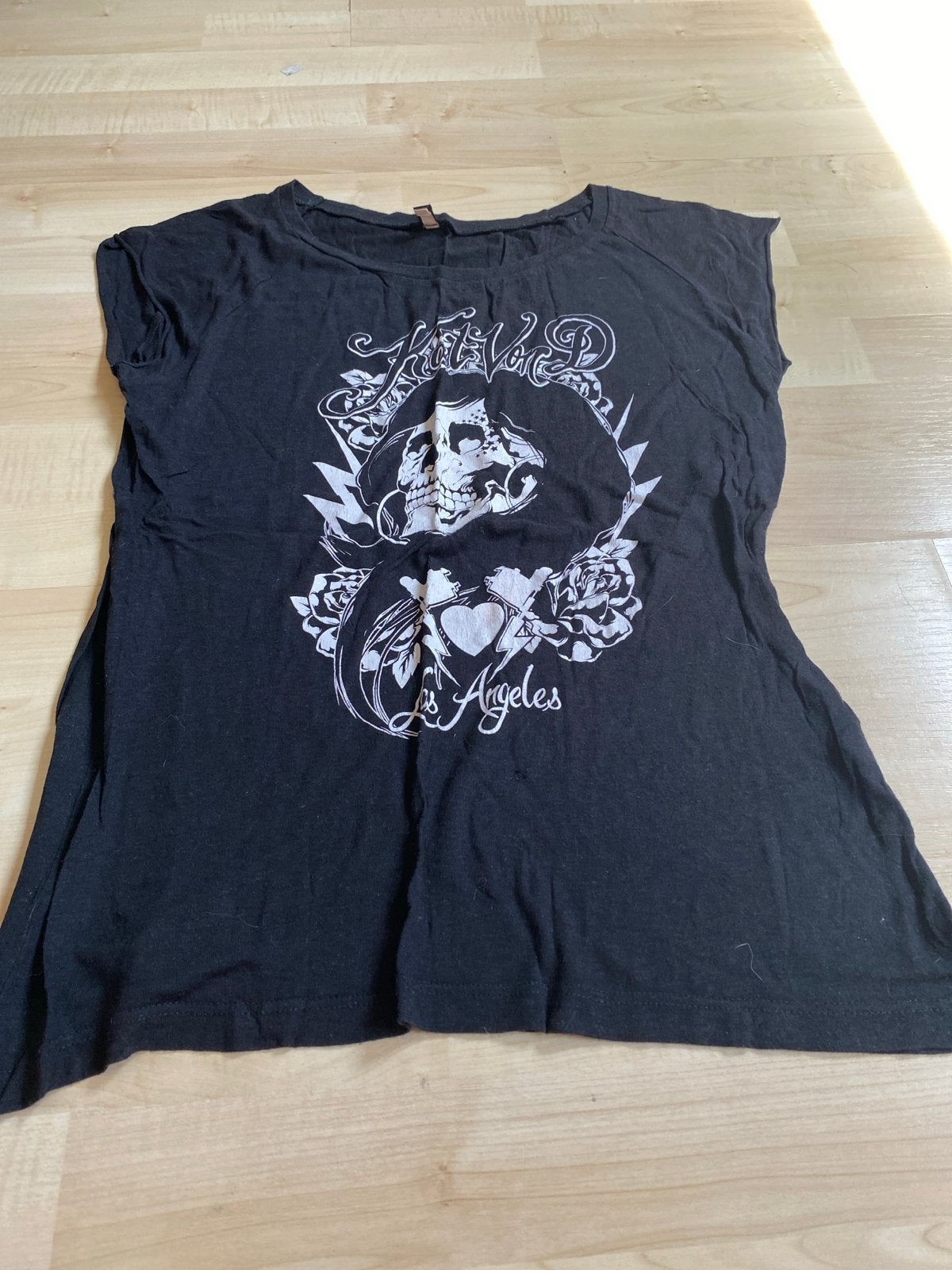 Origineel Kat Von D tattoo t-shirt zwart maat L, Verzenden, Zwart, Maat 42/44 (L), Korte mouw