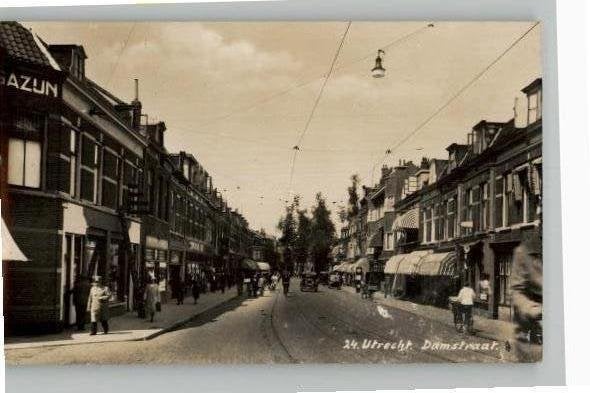 Utrecht (24) Damstraat tramspoor  st 1943 uitg SPARO, Ophalen of Verzenden, 1940 tot 1960, Gelopen, Utrecht