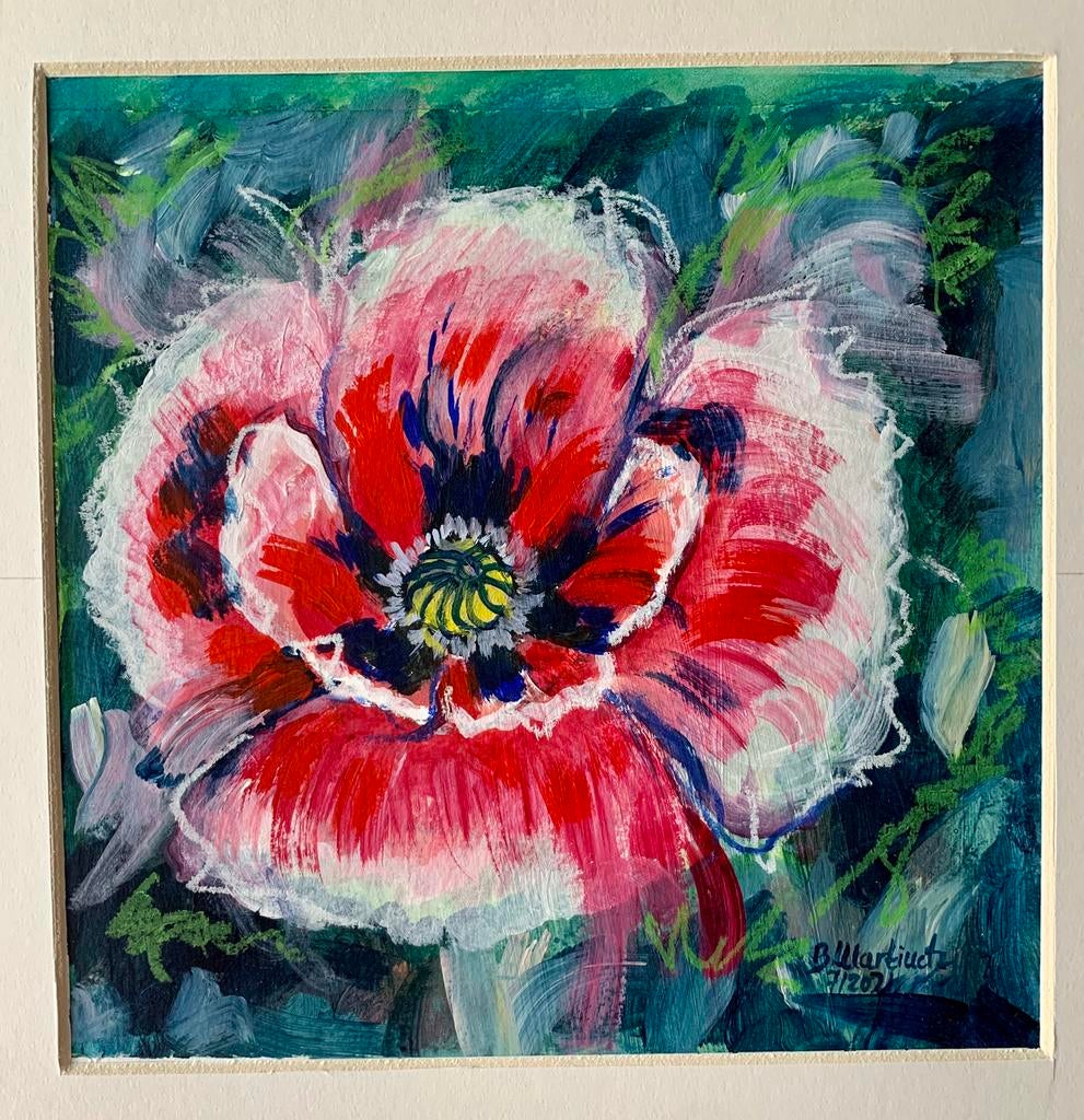 Moederdagtip: Klaproos schilderij, Antiek en Kunst, Kunst | Schilderijen | Modern, Ophalen of Verzenden