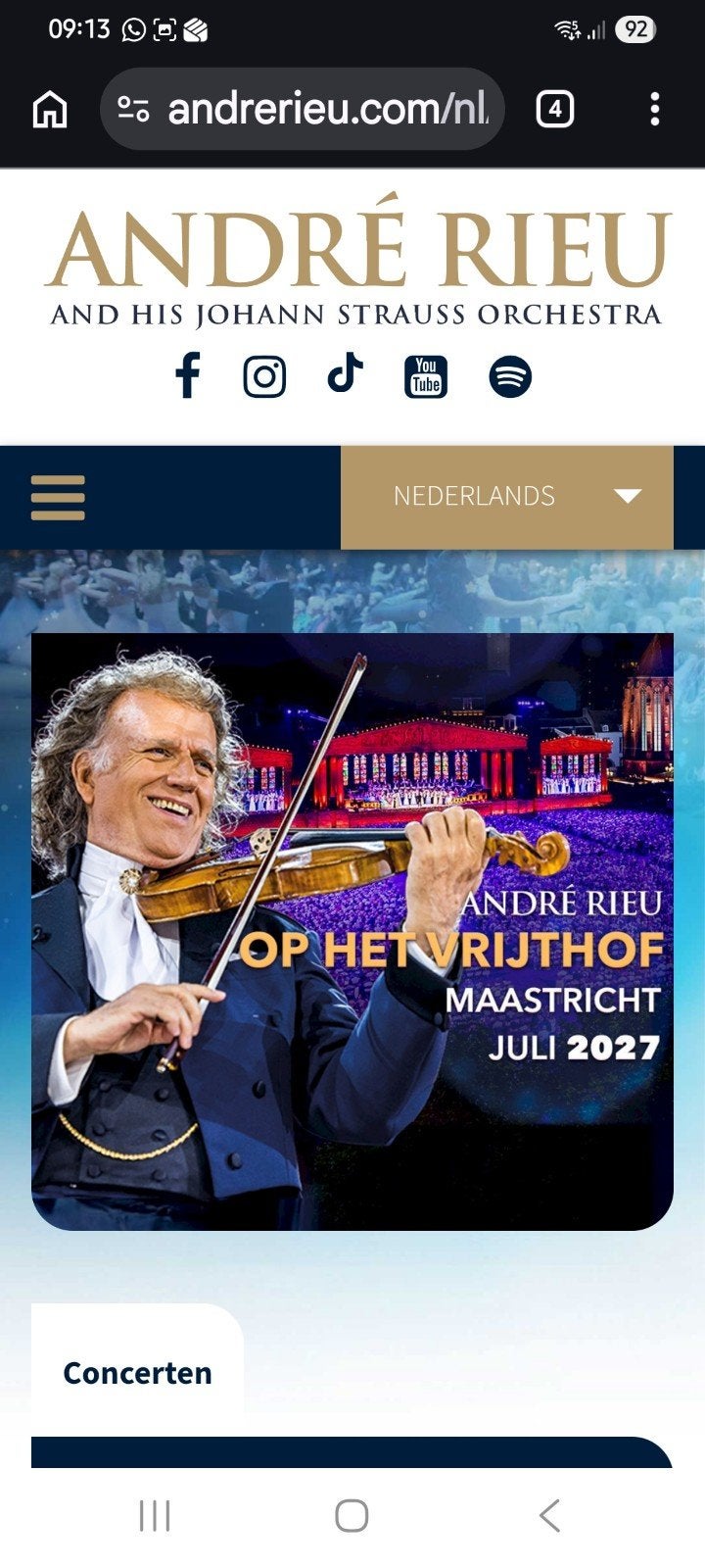 2x kaartjes Andre Rieu 3 juli 2027 Vrijthof, Tickets en Kaartjes, Concerten | Klassiek, Twee personen, Juli, Instrumentaal