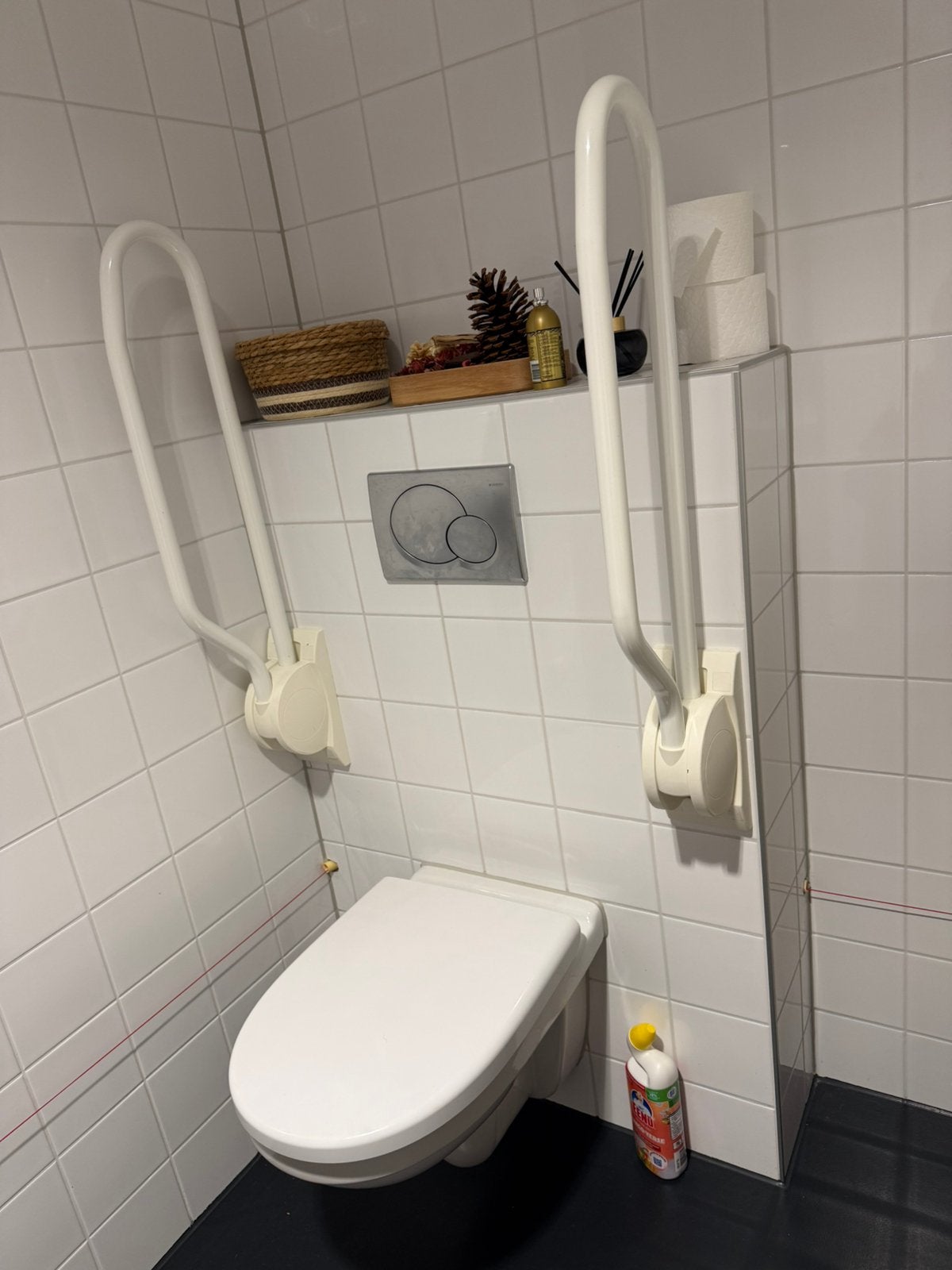 Invaliden wc met beugels compleet met reservoir, Ophalen, Toilet
