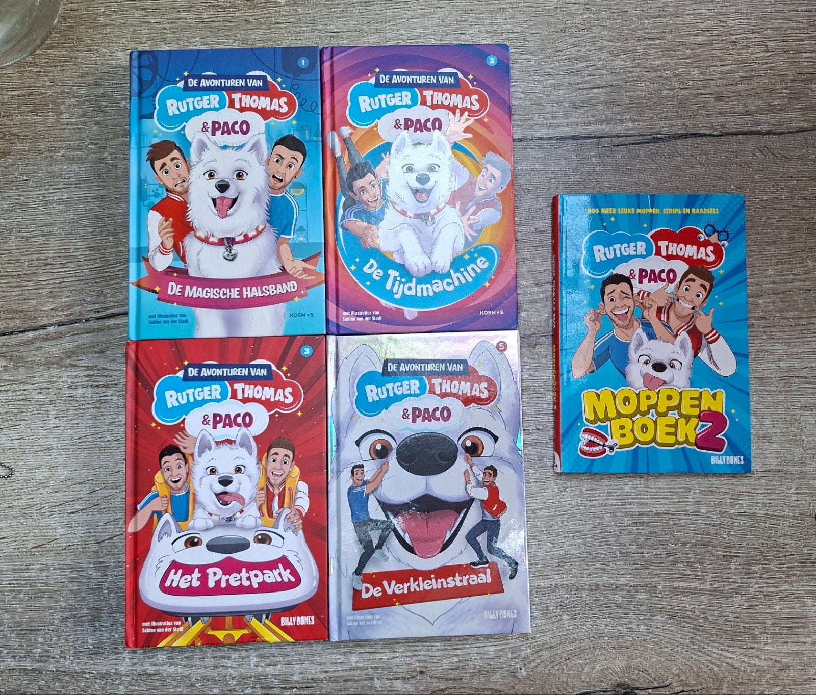 €40 : EXTRA DOEBOEK Rutger, Thomas & Paco boeken (6 stuks), Ophalen of Verzenden, Zo goed als nieuw, Rutger Vink & Thomas van Grinsven