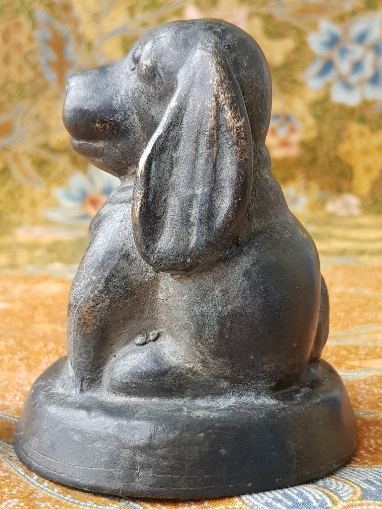 Mooi origineel oud Oosters brons beeldje van een hond 9,5 cm, Ophalen of Verzenden, Beeld, Handgemaakt, Brons