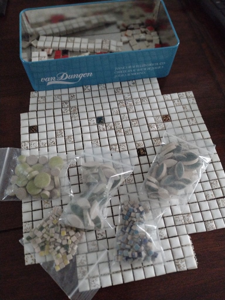 Mozaïek tegeltjes en knutselmateriaal, Ophalen, Nieuw, Meerkleurig, Steen of Keramiek