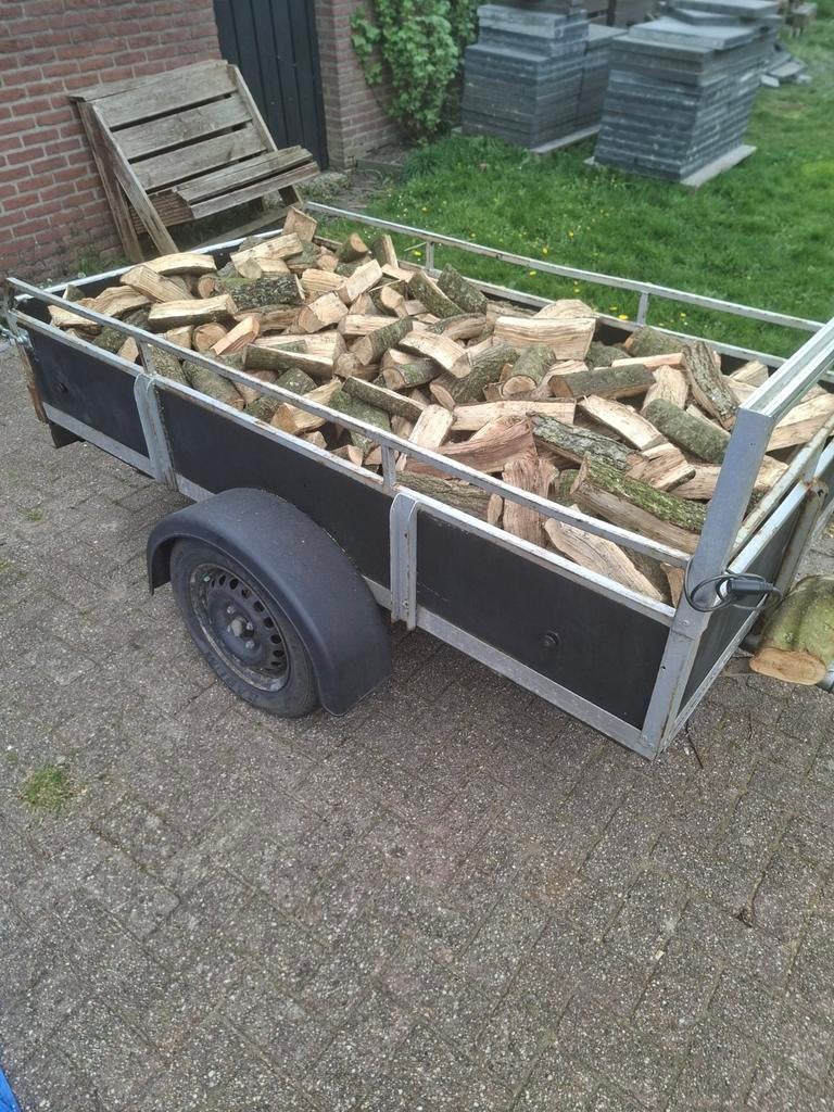 Aanhanger Eiken haardhout, Tuin en Terras, Haardhout, Minder dan 3 m³, Ophalen