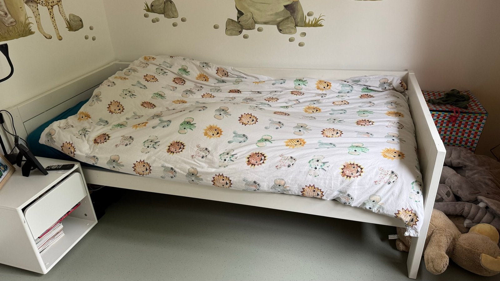 Lifetime bed 90x200 met matras en vlinder zijpaneel, Ophalen, Gebruikt, 90 cm, Eenpersoons