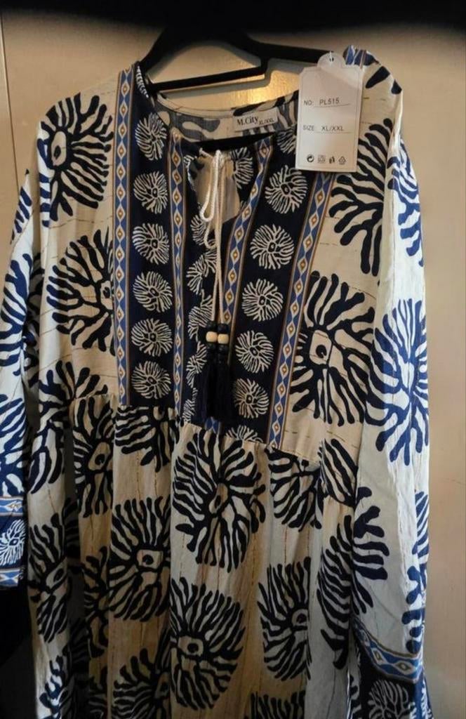Boho jurken nieuw xl/ xxl, Blauw, Maat 46/48 (XL) of groter, Nieuw, Ophalen of Verzenden